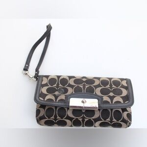 Coach signature logo hand bag/wristlet
